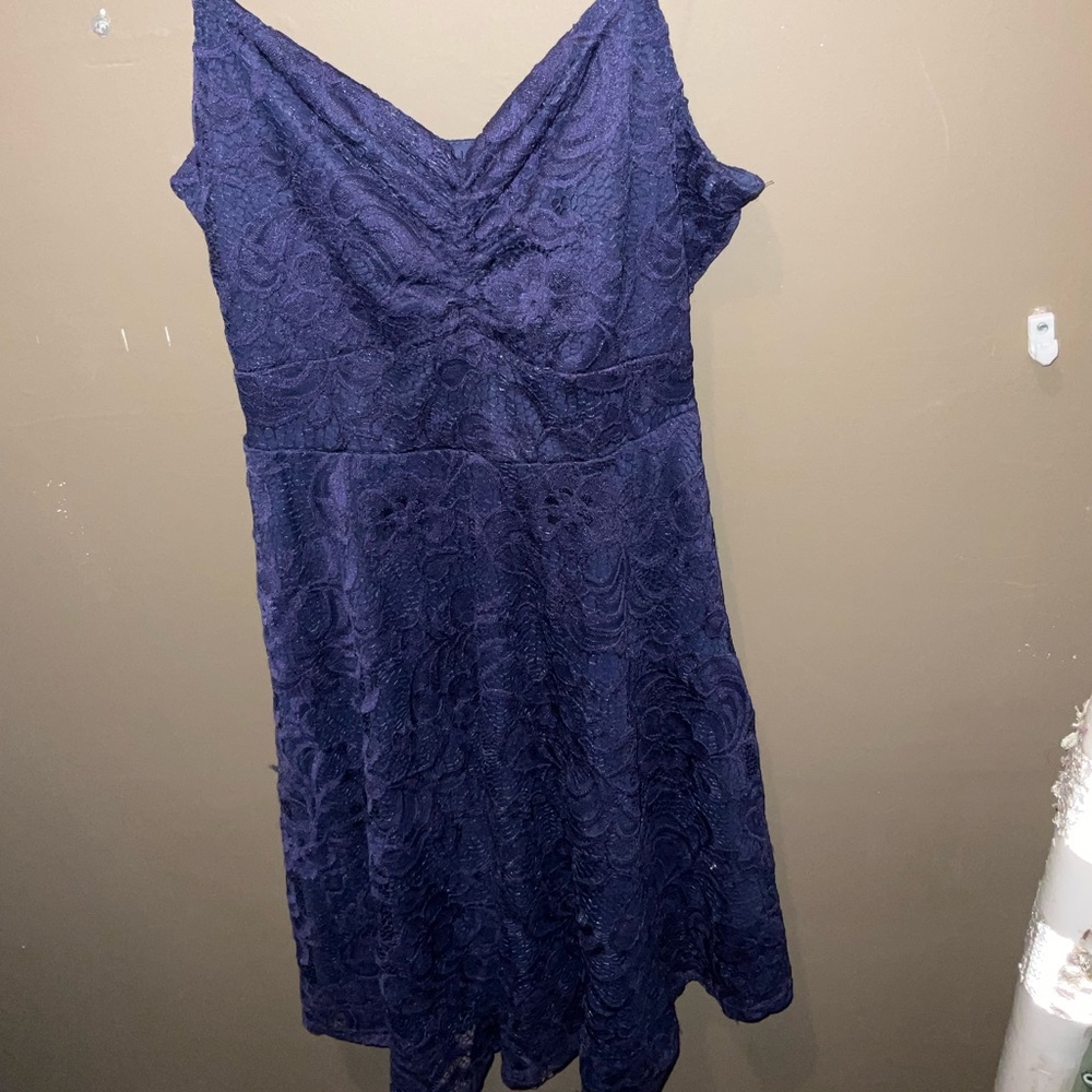 Blue lace dress